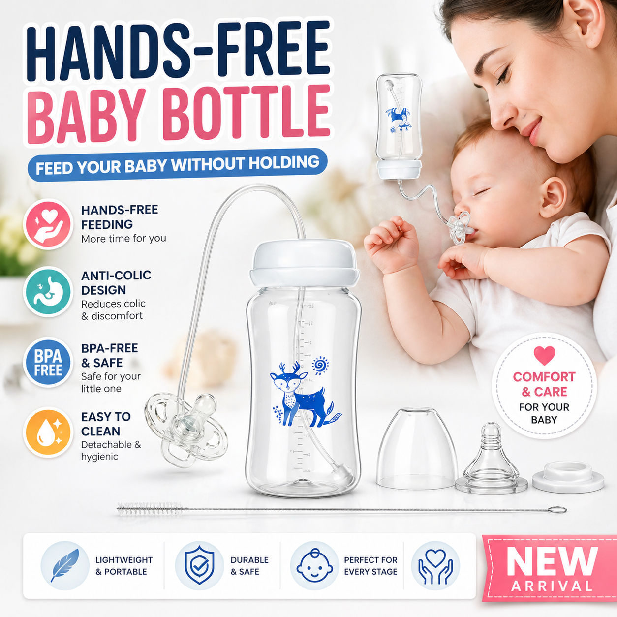 BabyCare® – Hands-Free Baby Bottle