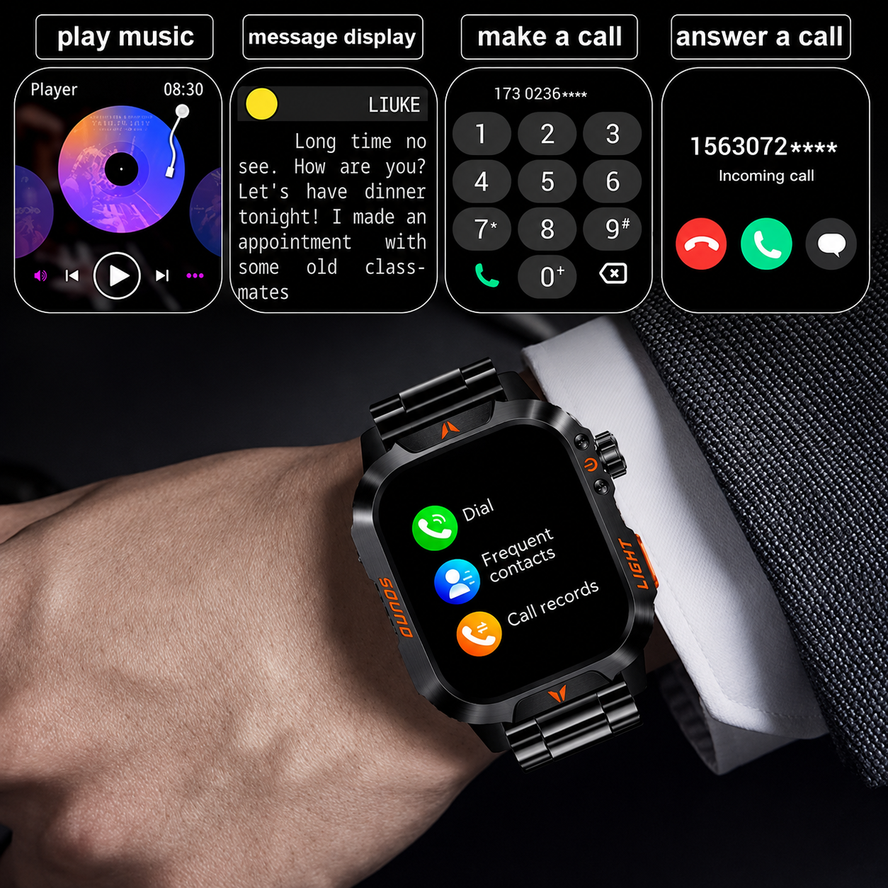 IKANZ™ New Rugged Sports Smartwatch
