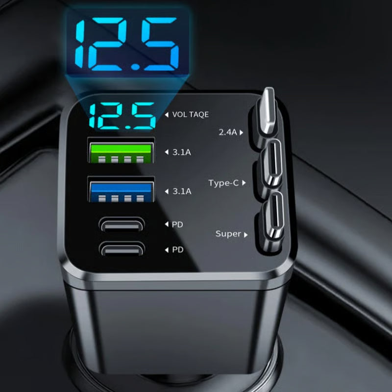 IKANZ™ 7-in-1 Retractable Fast Car Charger