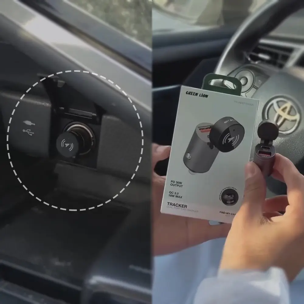 Dual Fast Port Car Charger with Car Tracker - Worldwide Coverage 2