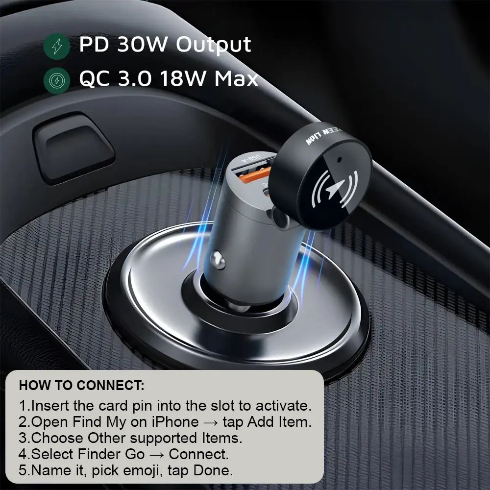Dual Fast Port Car Charger with Car Tracker - Worldwide Coverage 5